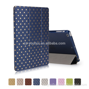 New Arrival Soft PU Leather Star Printing Flip Cover Smart Case for iPad mini 2 for iPad mini 3 for iPad mini 4